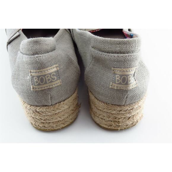 Bobs By Skechers Size 9 M Brown Round Toe Espadrilles Fabric Women - Picture 5 of 8